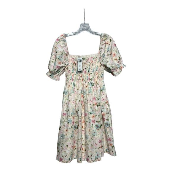 Abercrombie & Fitch Dresses & Skirts - Abercrombie & Fitch Floral Emerson Poplin Puff Sleeve Mini Dress
